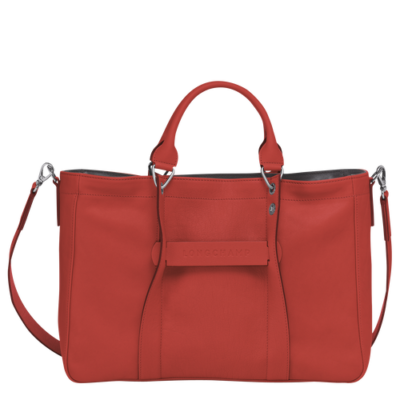 3D sac porté main M Longchamp Terracotta