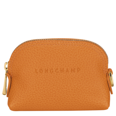 Foulonné de Longchamp porte-monnaie safran