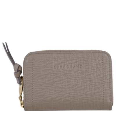 Porte monnaie Mailbox de Longchamp couleur taupe