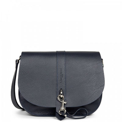 Foulonné Double Hook Lancaster sac besace Bleu foncé