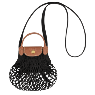 Le Pliage Filet Longchamp sac porté travers Noir