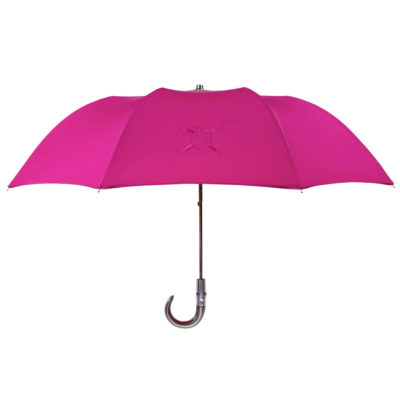 Parapluie de Cherboug le Voyageur, poignée courbe fuschia