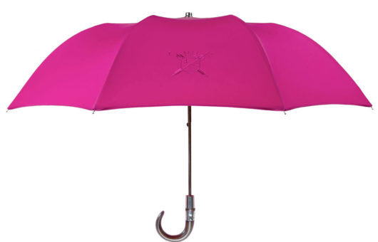 Parapluie de Cherboug le Voyageur, poignée courbe fuschia