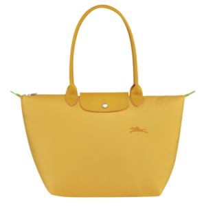Le Pliage Green Longchamp, sac shopping L, couleur maïs